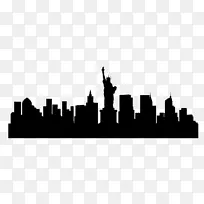 纽约市天际线轮廓-建筑轮廓