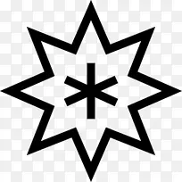 七角星在艺术和文化中的多角形-五点星体星系色爆炸