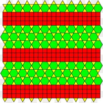 凸规则多边形对称均匀的三角镶嵌欧式倾斜