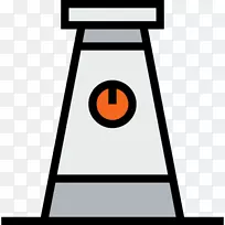 符号冷却塔计算机图标.烟囱