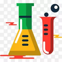 化学、化学反应、生物、数学.烧瓶