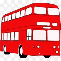 双层巴士，伦敦AEC，Routemaster，剪贴画，艺术校车，校车