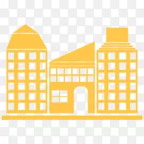 建筑电脑图标商业剪贴画办公大楼