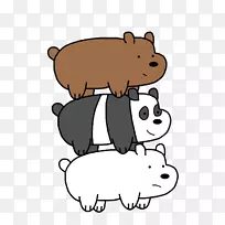 大熊猫宝宝北极熊画熊