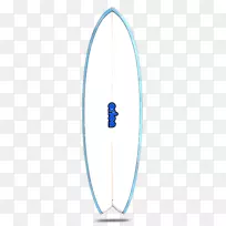 圆线微软天蓝色冲浪板