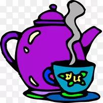 甜茶庆祝茶室咖啡茶壶火锅