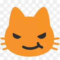 可爱的猫表情符号小猫安卓磁铁