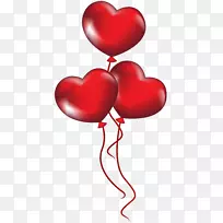 气球情人节心脏夹艺术-情人节
