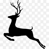 驯鹿圣诞老人圣诞剪贴画鹿角