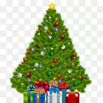 圣诞树糖果拐杖圣诞老人礼物-圣诞树