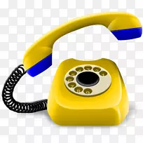 电话呼叫电脑图标iphone-黄色