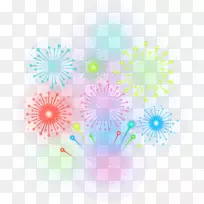 烟花除夕剪贴画-烟花