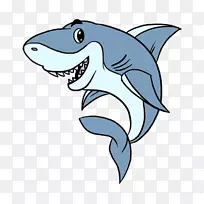 大白鲨画-鲨鱼