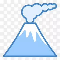 火山计算机图标地震剪辑艺术-火山
