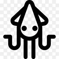 笑脸符号幸福剪辑艺术-鱿鱼