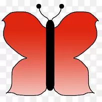 蝴蝶昆虫传粉动物无脊椎动物剪贴画红蝴蝶