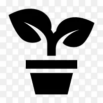 电脑图标植物常绿剪贴画盆栽植物