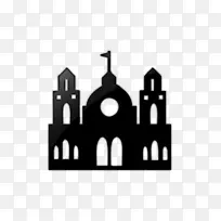 电脑图标城堡youtube剪贴画-教堂