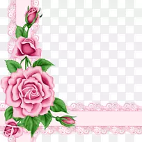 玫瑰花粉红剪贴画-粉红色玫瑰