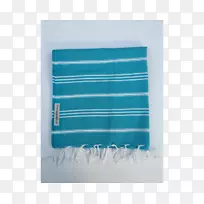 绿松石浴巾，电动蓝色沙滩浴巾