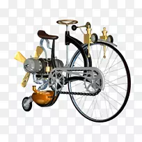 自行车蒸汽朋克艺术剪贴画-自行车