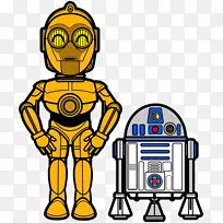 C-3PO R2-D2星球大战莱娅·奥加纳卢克天行者-R2D2