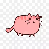 Pusheen开玩笑的猫聊天