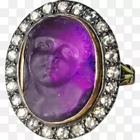 珠宝紫水晶戒指