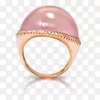 戒指珠宝尼娜宝石玫瑰石英结婚戒指