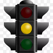 交通信号灯标志剪辑艺术-琥珀