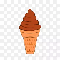 冰淇淋锥巧克力冰淇淋-动画