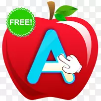ABC学习.字母追踪和发音动物形状字母.火字母