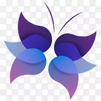 蝴蝶紫色蓝蝴蝶