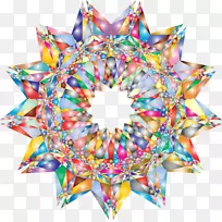 星体几何对称形状万花筒抽象几何