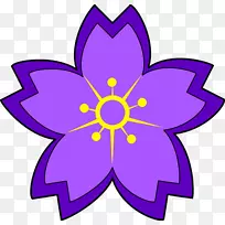 紫花紫罗兰剪贴画-紫花