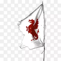 亚瑟王乌瑟·潘德拉贡·彭德拉贡国王的旗帜-红色旗帜