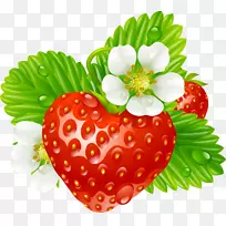 草莓茶夹艺术.水彩浆果