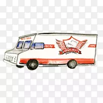 塔科鸡肉和华夫饼食品车-食品卡车