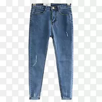 牛仔裤牛仔布口袋超薄合身裤子间隙公司。-Milla Jovovich