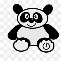大熊猫熊可爱的动物剪贴画-熊猫