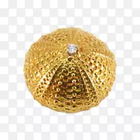 珠宝彩色金克拉钻石贝壳
