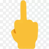 手指表情符号iphone-中指