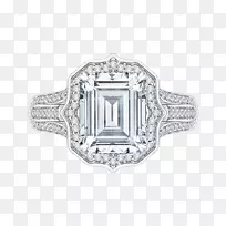 订婚戒指珠宝克拉钻石切割订婚戒指