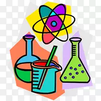 化学实验室化学反应剪辑艺术-生物
