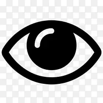 电脑图标字体令人敬畏的眼睛符号-眼睛