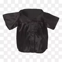 袖子衬衫夹克领黑色m-毕业礼服