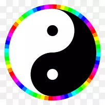阴阳色圈剪贴画-阴阳