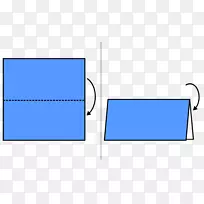 纸折纸长方形对角线山地折纸