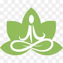瑜伽莲花姿态标志-冥想