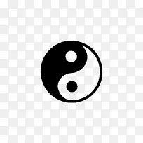 阴阳黑白电脑图标符号-阴阳